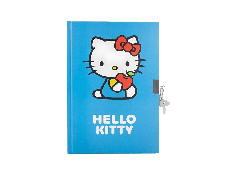 Libreta - Sherwood Hello Kitty, 240 hojas, Cierre con candado, Tapas duras acabado en tela