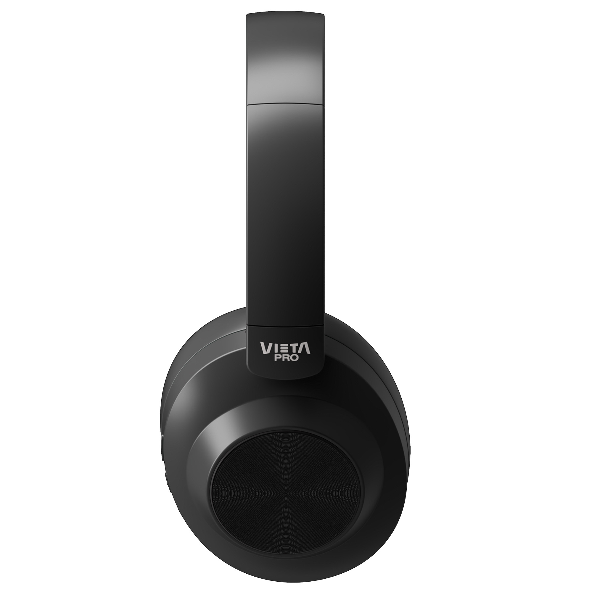 Auriculares Vista Pro negros sobre fondo blanco. Los auriculares están centrados y enfocados.