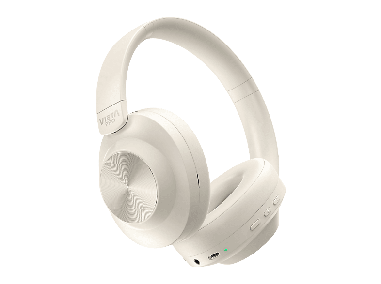 Auriculares inalámbricos – Vieta Pro Way 5, Circumaurales, Cancelación activa de ruido ANC, Bluetooth, Plegable, Blanco