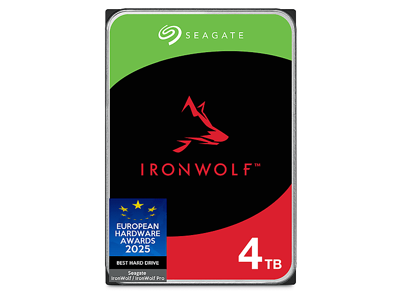 SEAGATE IronWolf NAS Festplatte, 4 TB HDD SATA 6 Gbps, 3,5 Zoll, intern