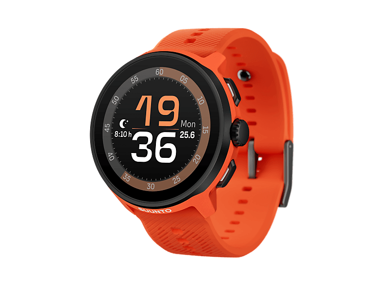 Reloj deportivo - Suunto Run Silicone, Orange, 1.32 " Gorilla Glass, Correa de silicona