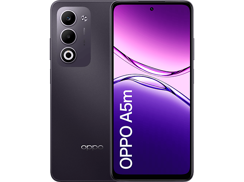 OPPO A5m, Dark Purple, 256 GB, 8 GB RAM, 6.67 1000 nits, Snapdragon® 6s 4G Gen 1, 6000 mAh