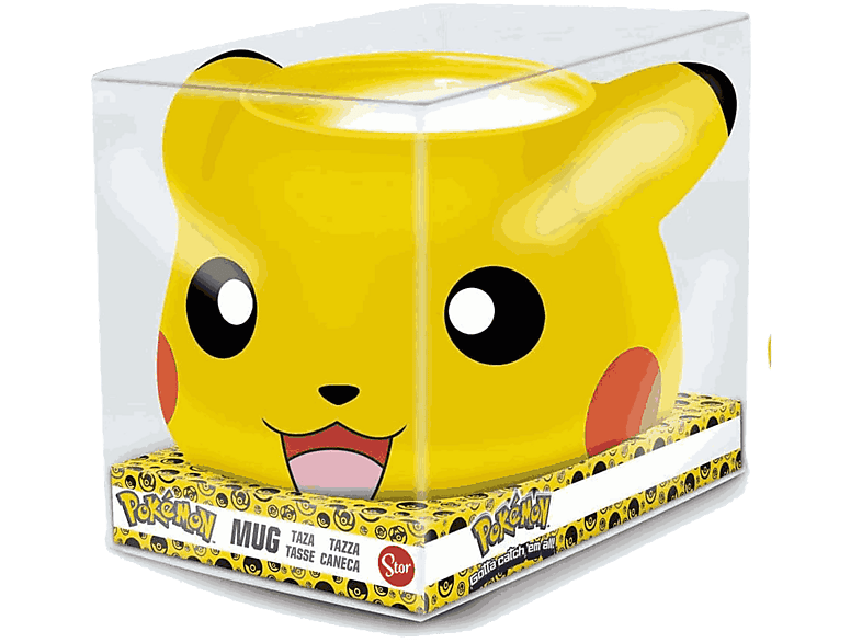 Taza - Pikachu, Pokémon, 3D, Cerámica, 500 ml