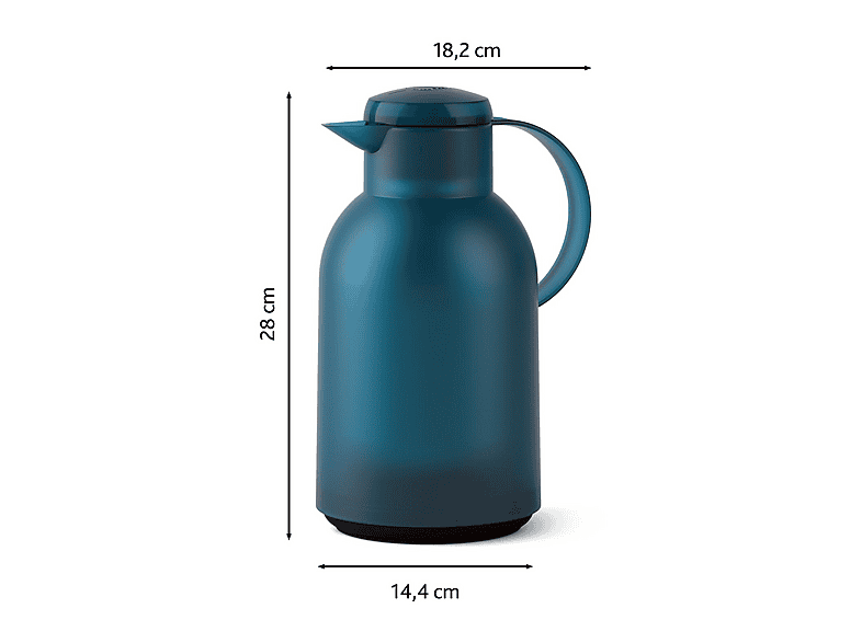 EMSA N40120 Samba Isolierkanne Transluzent/Ozeanblau