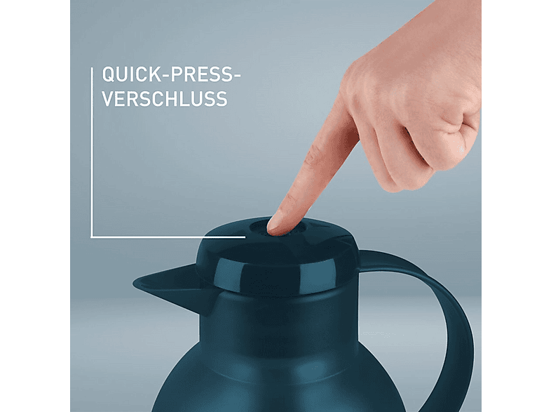 EMSA N40120 Samba Isolierkanne Transluzent/Ozeanblau