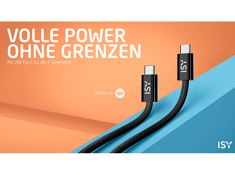 ISY IUC-5400-BK Magnetisches USB-C Kabel, 1 m
