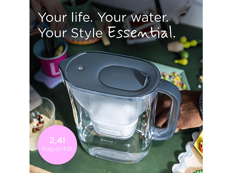 BRITA 140724 STYLE ESSENTIAL Wasserflter, Steinblau