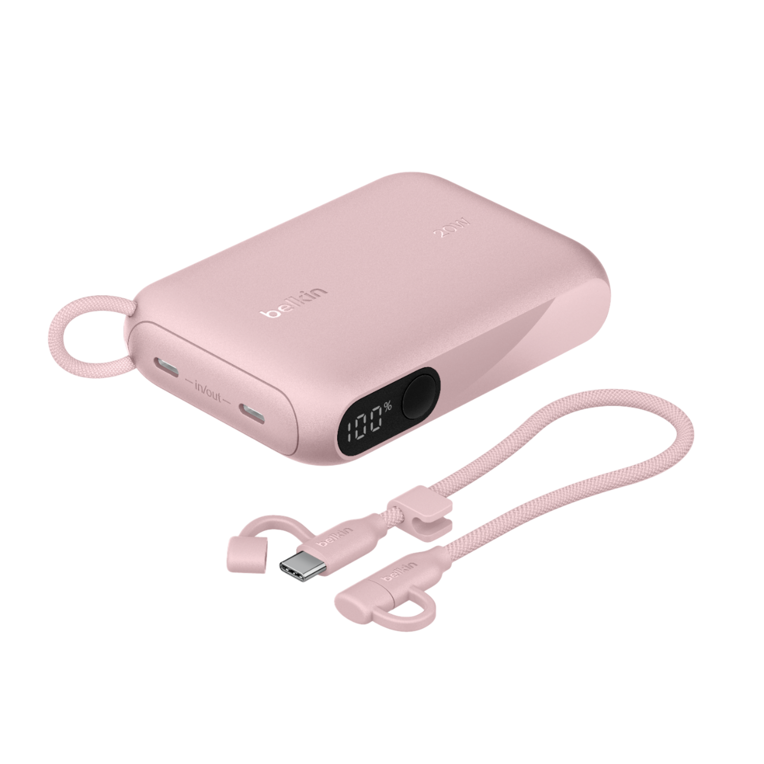 BELKIN 10.000MAH PD20W Display Powerbank Roze afbeelding