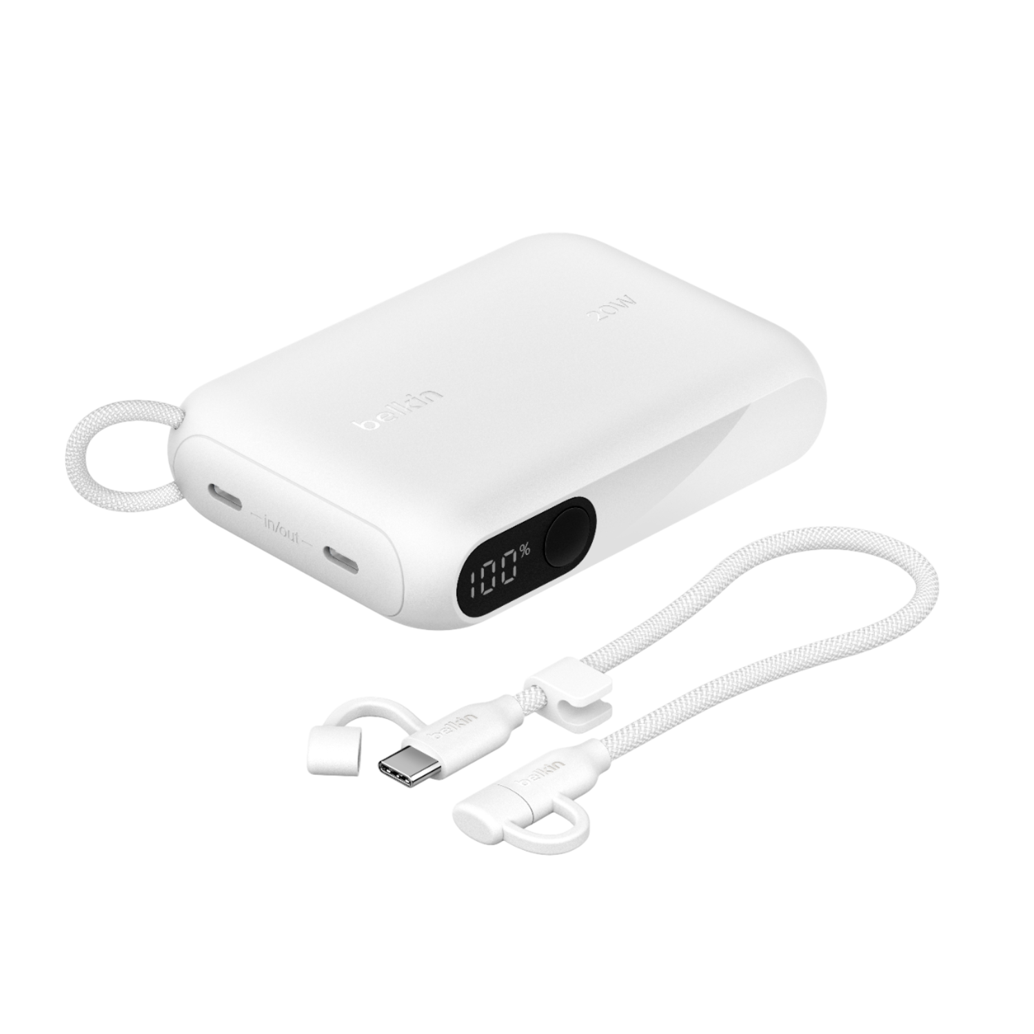 Belkin 10000 Mah Powerbank 20 Watt Met Display ' Wit