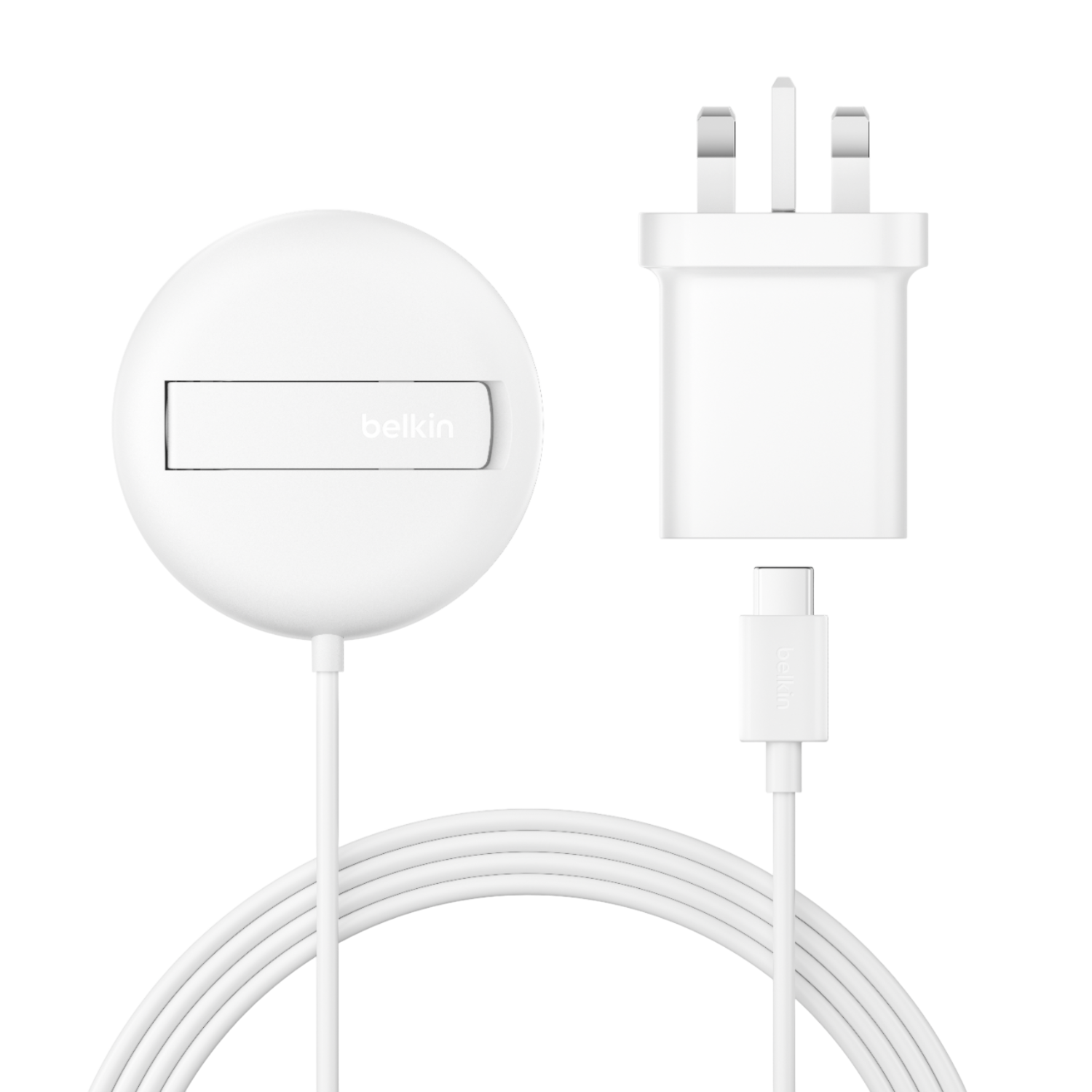 Belkin Boost Charge Qi2 15w Magnetische Oplaadpad ' Wit (zonder Adapter)