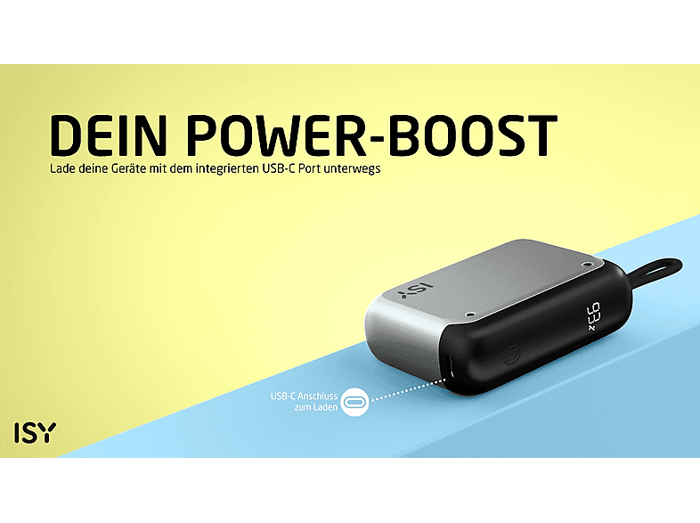ISY IPP-10030 Powerbank 10000 mAh Grau