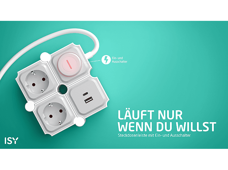Thumbnail - ISY IPS-2001-W Steckdosenleiste, 1,4 m