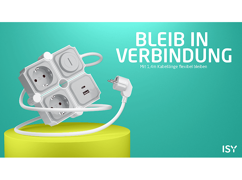 Thumbnail - ISY IPS-2001-W Steckdosenleiste, 1,4 m