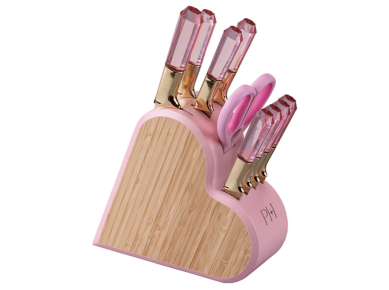 Paris Hilton Messerblock-Set Diamantgriff, 10-tlg.; Messerblockset