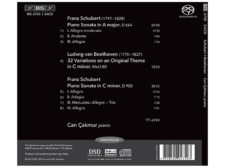 Thumbnail - Can Cakmur - Schubert+, Volume 5 (SACD Hybrid)
