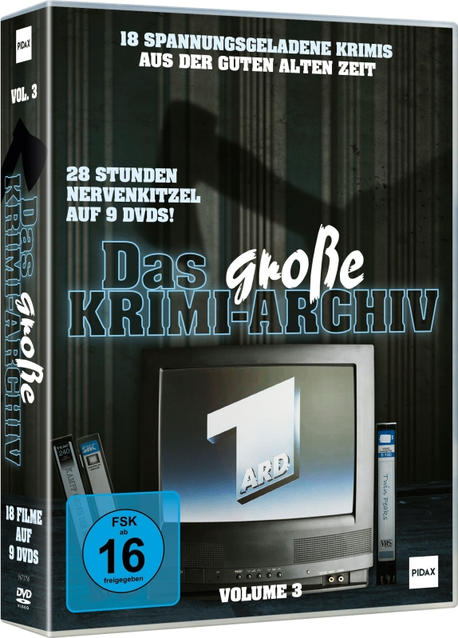 DVD-Box-Set. Titel: Das große Krimi-Archiv. Mit Retro-TV mit ARD-Logo. FSK 16-Aufkleber. Band 3.