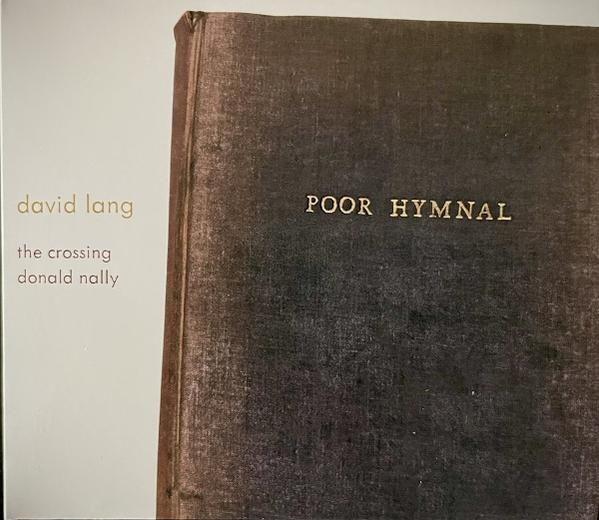 Das Cover eines Buches mit dem Titel "Poor Hymnal" mit goldfarbenen Buchstaben. Name des Autors und weitere Details links.