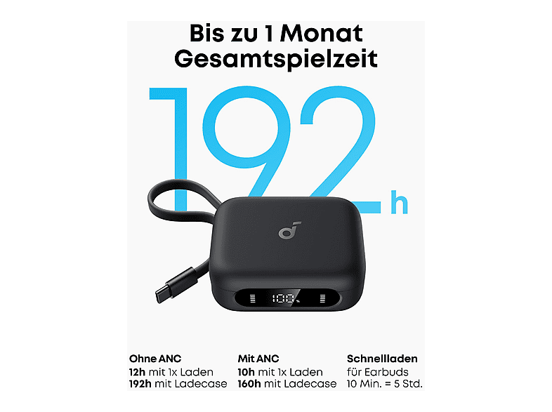 Thumbnail - SOUNDCORE BY ANKER P41i, In-ear Kopfhörer Bluetooth Schwarz