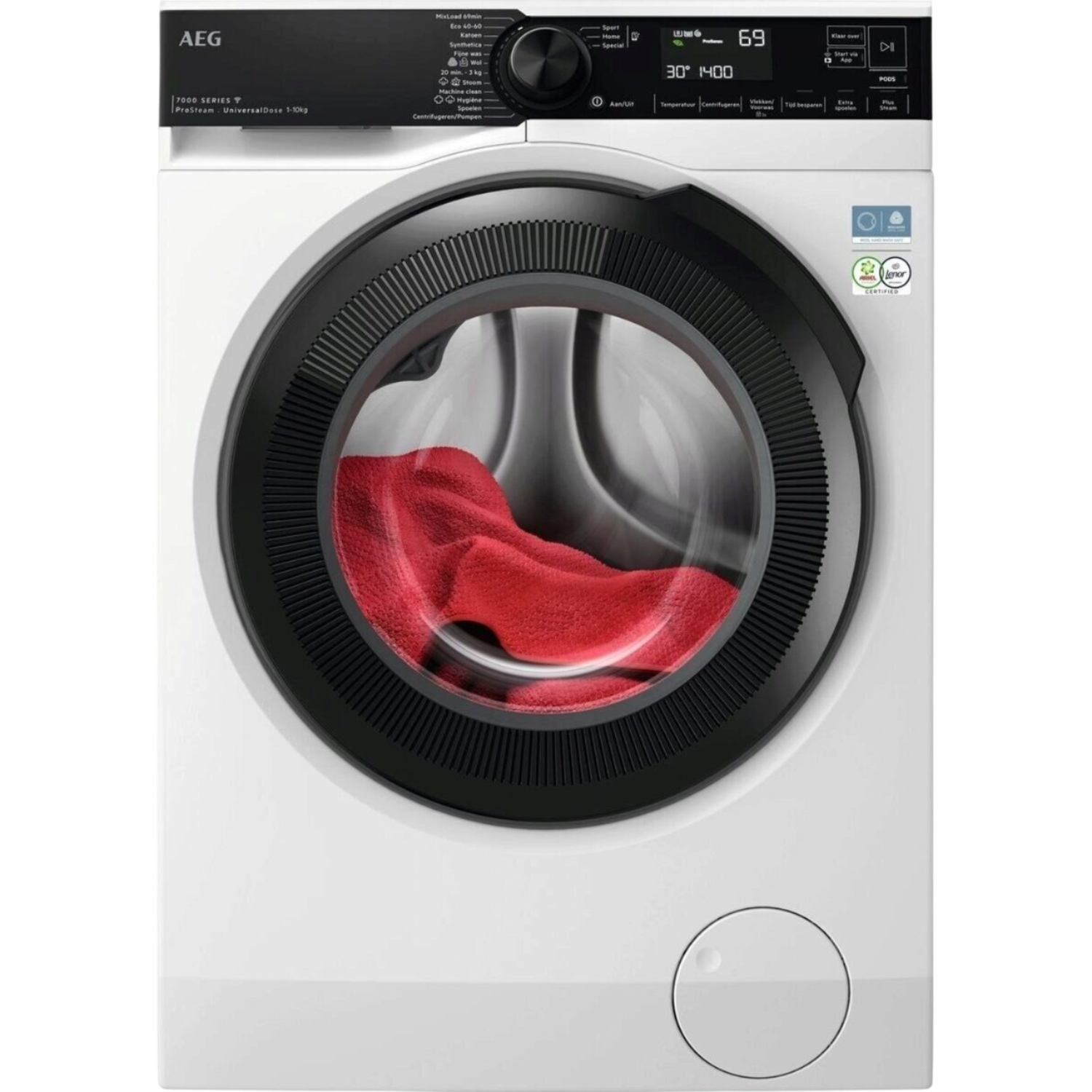 Aeg Lr7694eud4 7000 Serie Prosteam - 74 Db Wasmachine (9 Kg 1400 Rpm A)