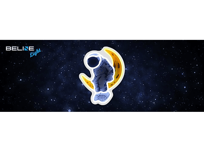 Wiszący neon LED BELINE Astronauta na księżycu Wielokolorowy – zdjęcie 2