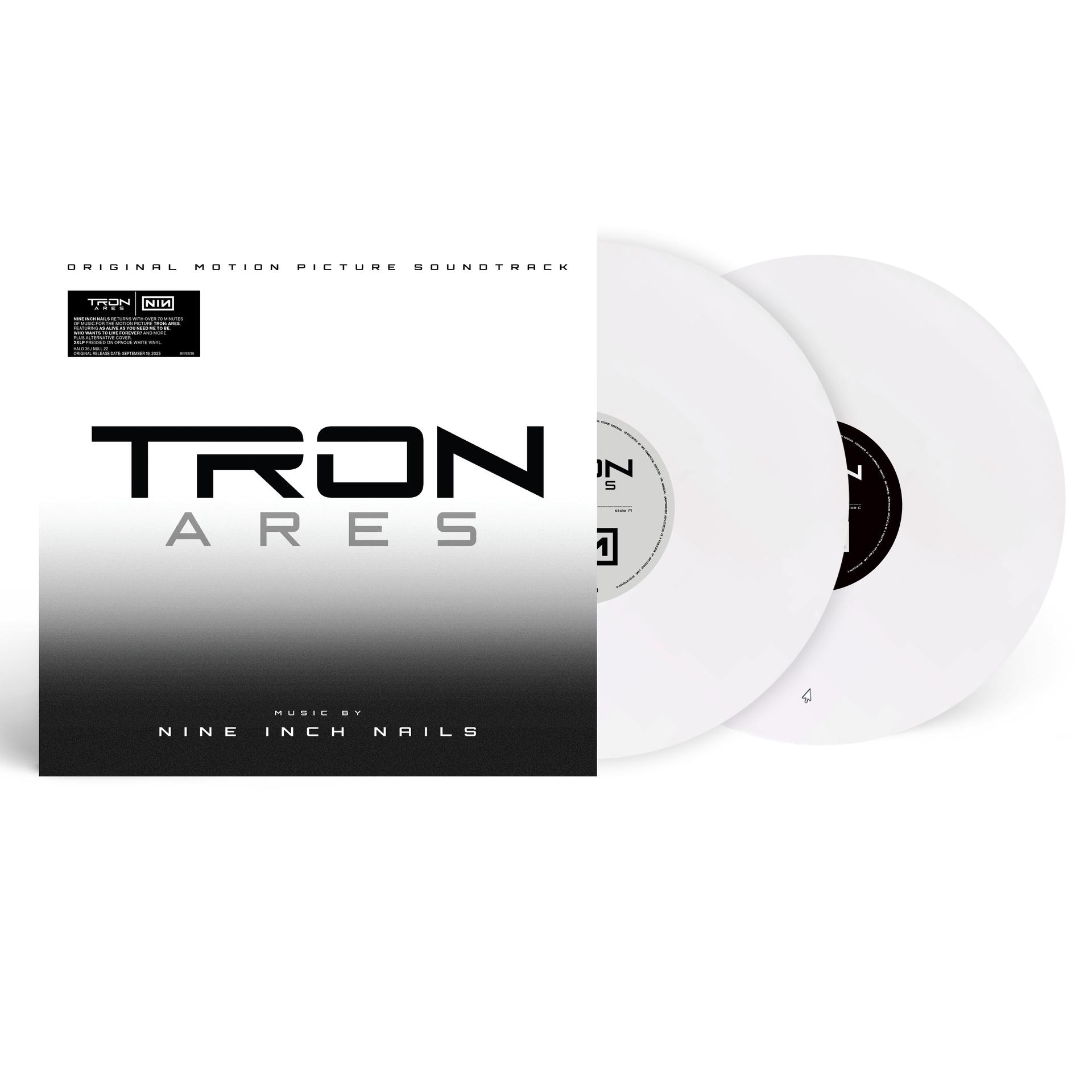 Original Soundtrack von Tron: Ares von Nine Inch Nails auf weißem Vinyl.