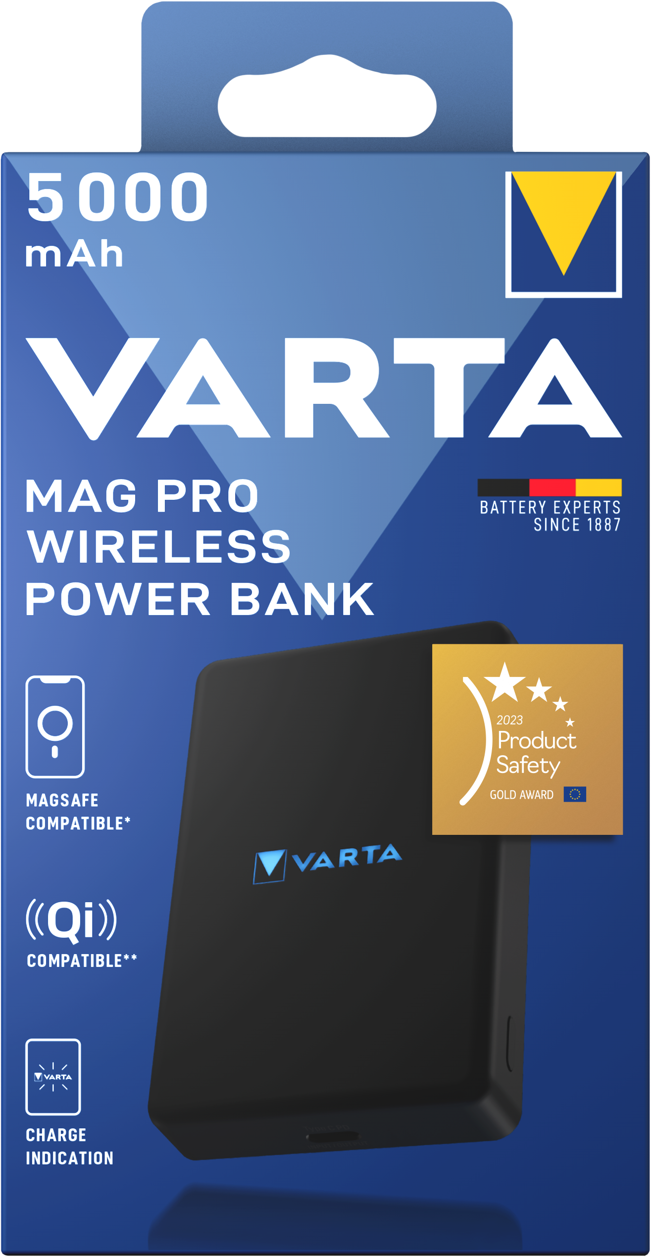 VARTA MagPro vezeték nélküli powerbank, 5000 mAh (57903201111)