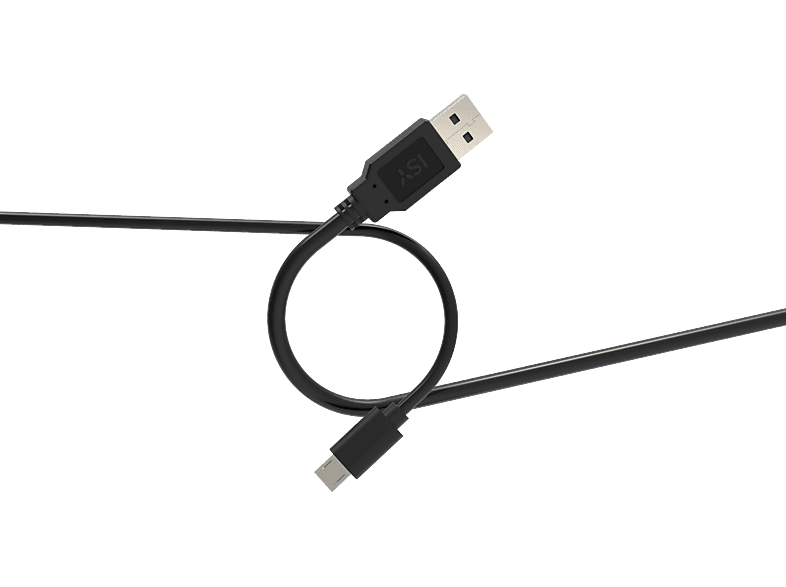 Kabel USB-A - micro USB ISY IUC-1015 0.75m Czarny