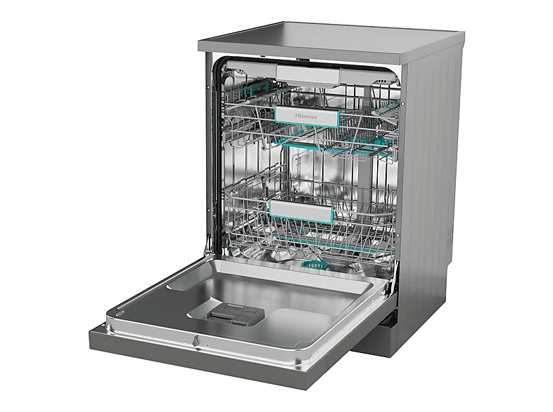 Lavavajillas - Hisense HS673A90X, 16 servicios, 7 programas, 59.9 cm, Conectividad Wi Fi, Tercera bandeja, Inox – imagen 2