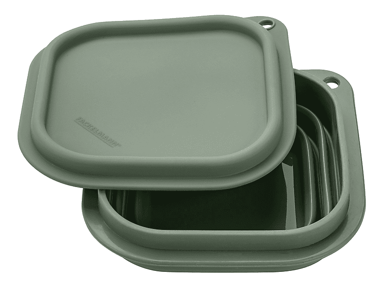 Fackelmann Snackbox faltbar 13x13cm, Grün — Foto 2 von 5