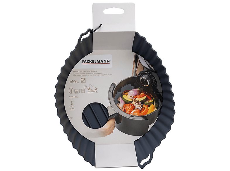 Fackelmann Silikonform Airfryer 22cm rund gerillt; Silikonform für Airfryer — Foto 2 von 2