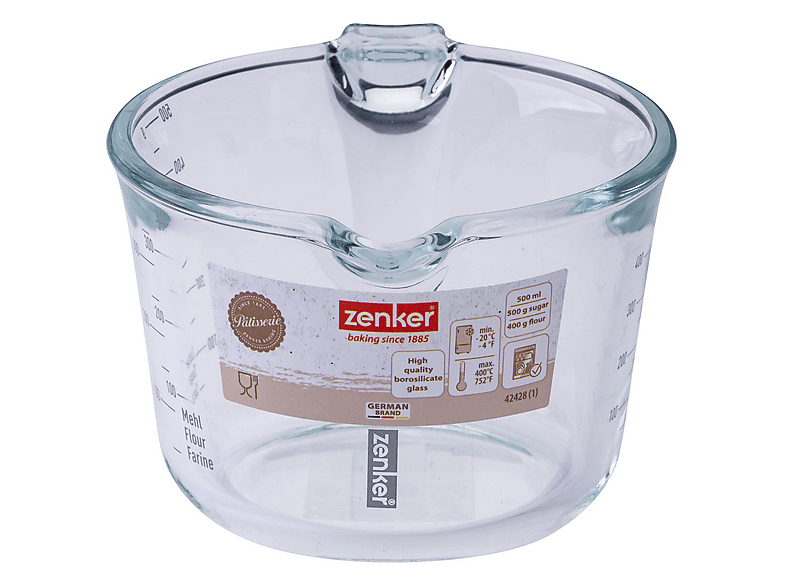 Zenker Glas-Messbecher, 500ml; Messbecher aus Glas