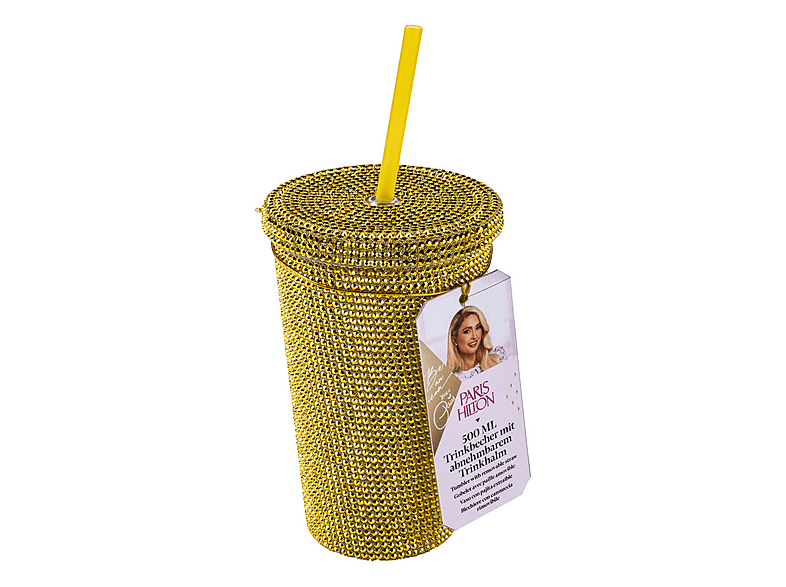 Paris Hilton Diamant-Trinkbecher Gold, 500ml