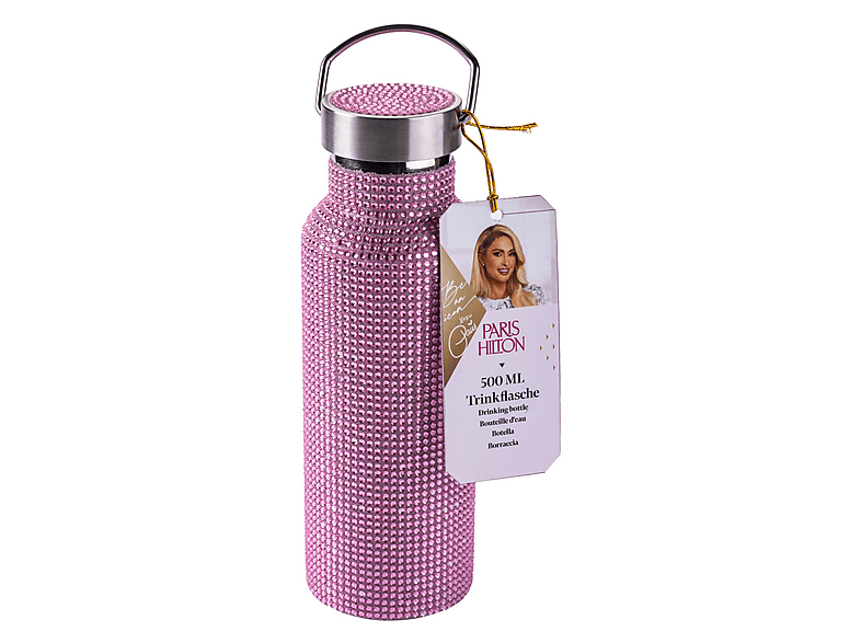 Paris Hilton Diamant-Trinkflasche Pink, 500ml