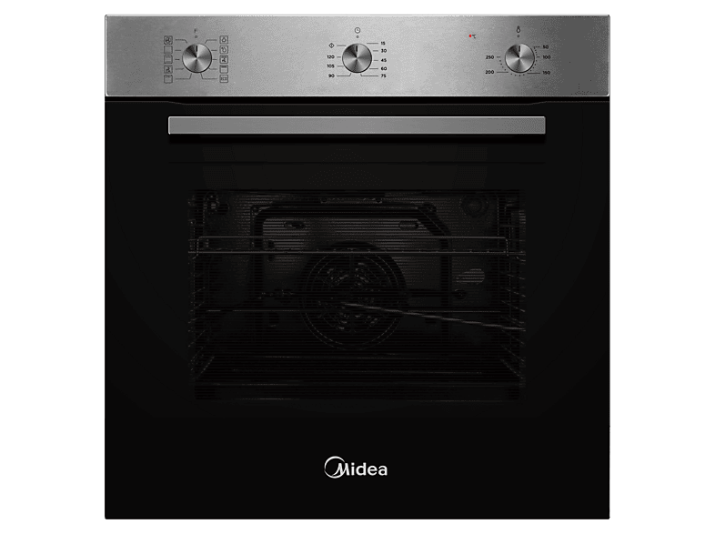 Midea MCO6070MMAJ, Multifunción, 70 l, 59.5 cm, Iluminación, ajustes de temperatura y tiempo, Inox