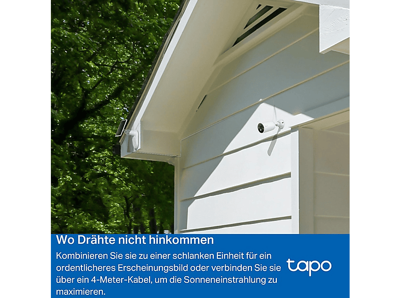 TAPO C425, 2K QHD Smarte Solarbetriebenes - Kit, Überwachungskamera