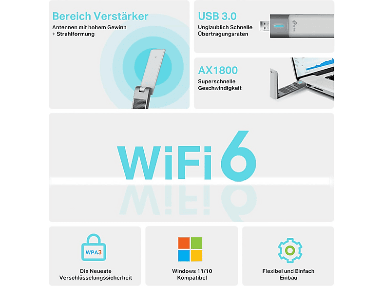TP-LINK Archer TX20UH (AX1800) drahtloser USB-Adapter — Foto 2 von 5