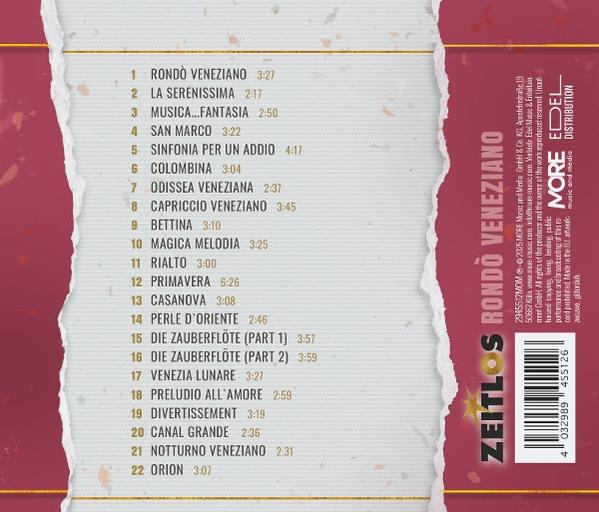 CD-Cover mit Titelliste, Künstler- und Albumtitel. Der Hintergrund ist ein zerrissenes, verblasstes Papierdesign.