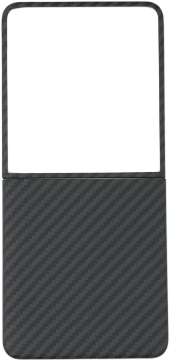 CASE AND PRO Samsung Z Flip 7, mágneses aramid karbon tok, fekete (CARBM-FLIP7-BK)