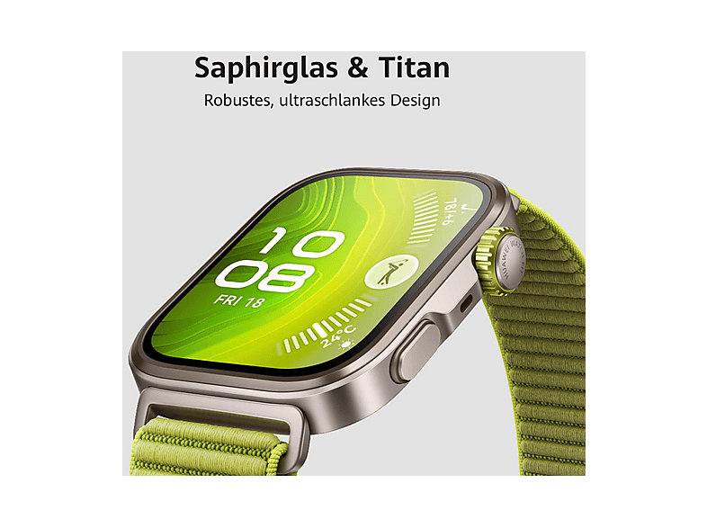 HUAWEI Fit 4 Pro Smartwatch Fluorelastomer, 130-210 mm, Green