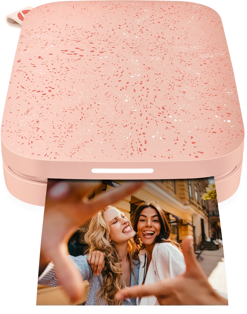 HP Sprocket hordozható fotónyomtató 2x3 hüvelykes rózsaszín, 40 mp/kép, Felbontás: 313x400 dpi, BT