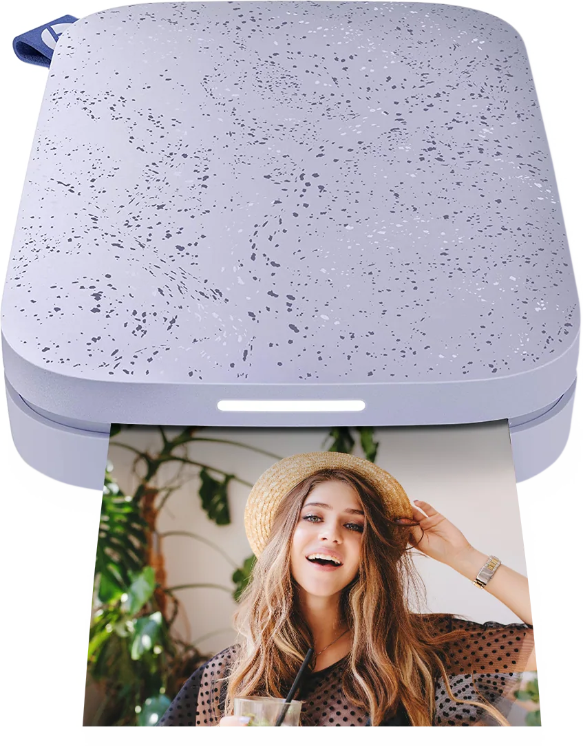 HP Sprocket hordozható fotónyomtató 2x3 hüvelykes lila, 40 mp/kép, Felbontás: 313x400 dpi, BT