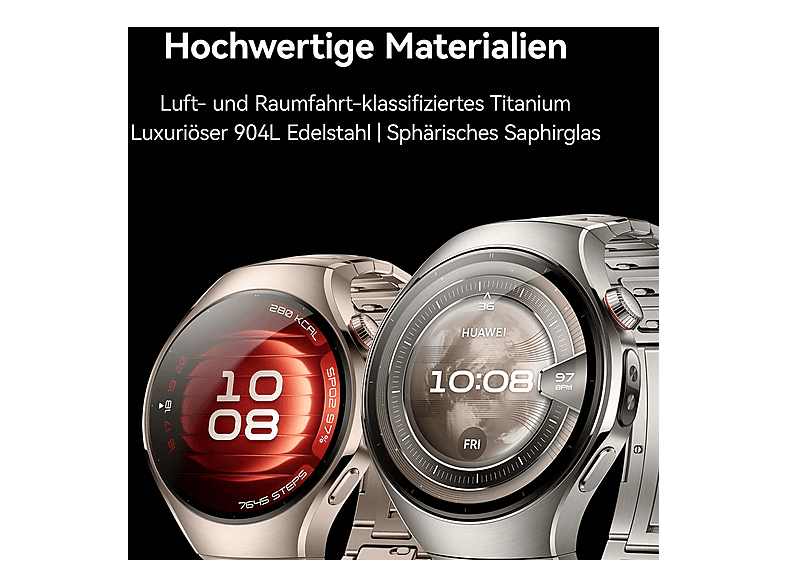 Thumbnail - HUAWEI Watch 5 46 Smartwatch Titanarmband, 140-210 mm, Titanium