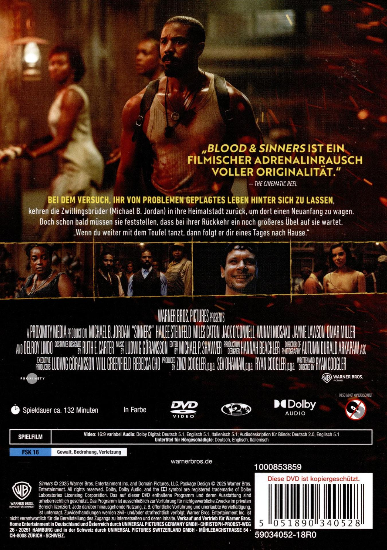 DVD-Cover mit Schauspielern und Filmtitel. Text auf Deutsch. Ein Mann in der Mitte blickt den Betrachter an.