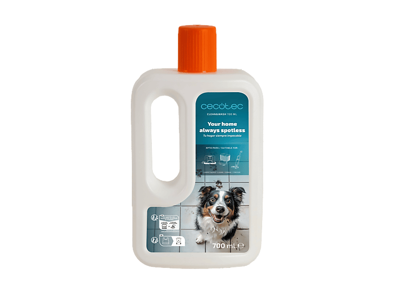 Líquido limpieza - Cecotec 100068 Clean&Wash TotalFresh, Apto para Aspirador y Robot de limpieza, 700ml