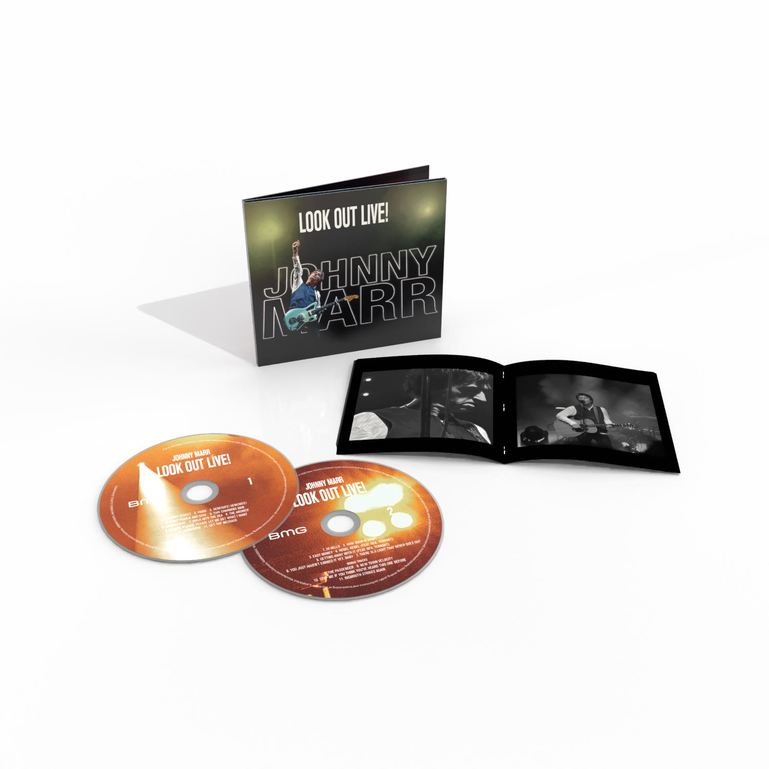 Johnny Marr Album "Look Out Live!" mit CDs und Booklet.