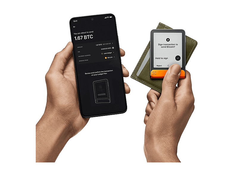 Thumbnail - LEDGER SAS Flex + Wiederherstellungsschlüssel Orange Crypto Wallet