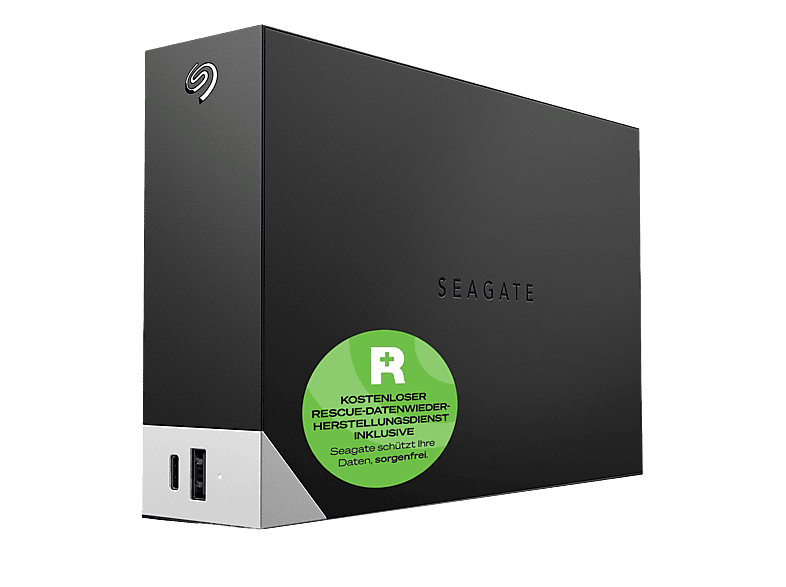 SEAGATE 20TB Festplatte One Touch Hub mit Rescue, HDD, Extern, USB-C/Micro-B, Schwarz