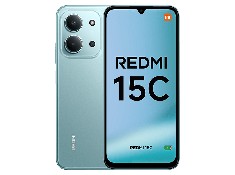Móvil - Xiaomi Redmi 15C, Verde menta, 128GB, 4GB RAM, 6.9" HD+, MediaTek Helio G81-Ultra, 6000 mAh