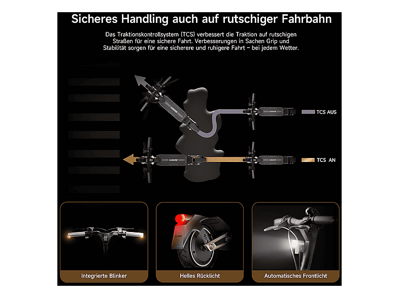 NAVEE ST3 Pro E-Scooter (10 Zoll, Black)