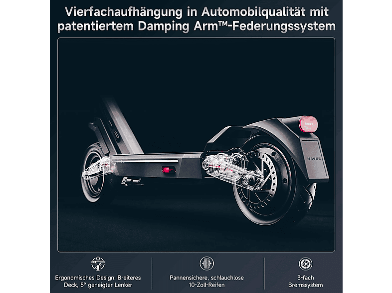 NAVEE ST3 Pro E-Scooter (10 Zoll, Black)